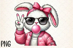 Retro Easter Bunny Bubble Clipart Bundle - CraftNest - Digital Crafting and Art