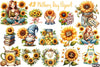 Sunflower Mother's Day Clipart Bundle