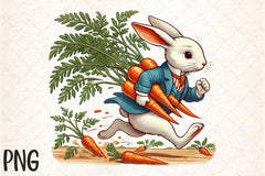 Easter Rabbit & Carrot Clipart Bundle 3 - CraftNest - Digital Crafting and Art