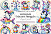 Unicorn Penguin Clipart Bundle 2