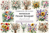 Flower Bouquet Clipart Bundle