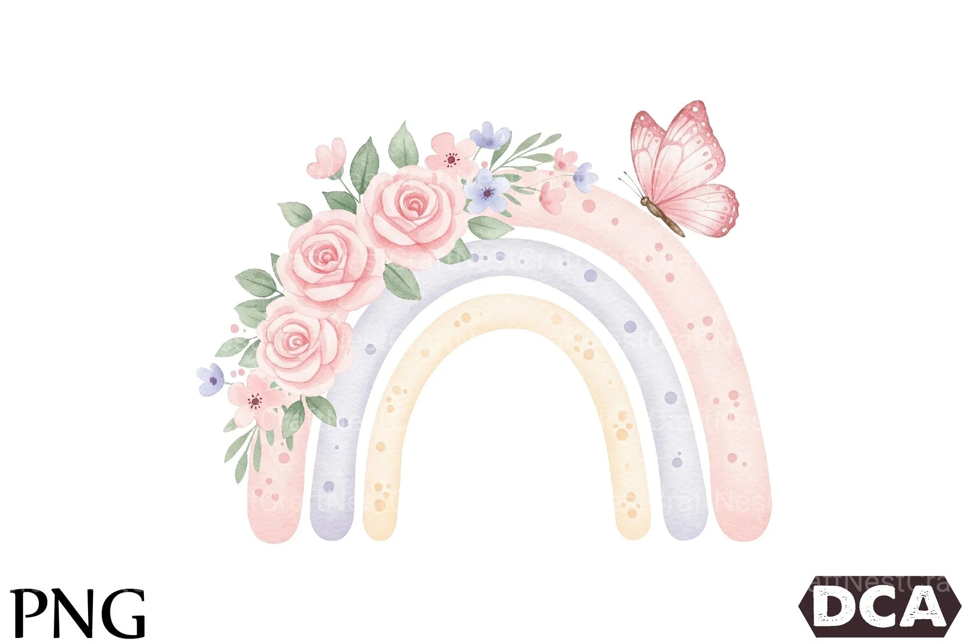 Pastel Rainbow PNG Clipart Bundle - CraftNest - Digital Crafting and Art