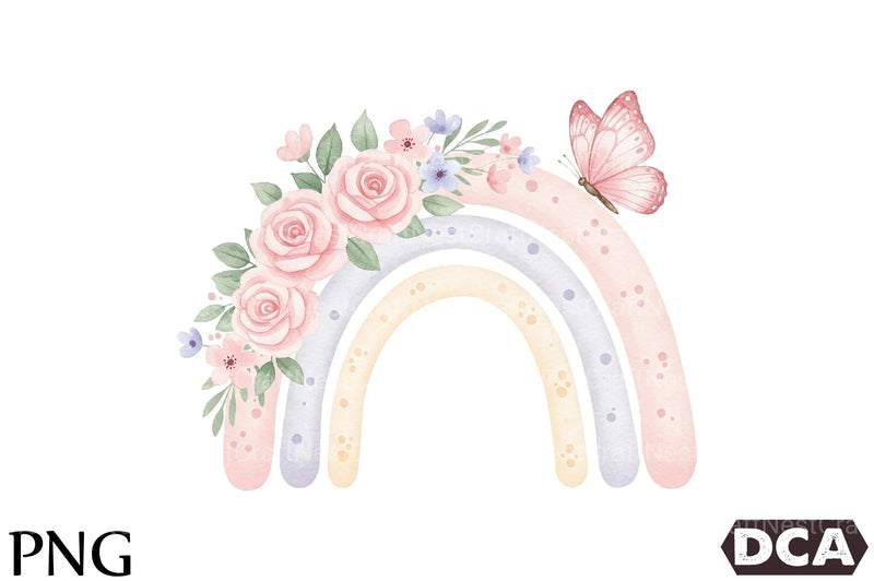 Pastel Rainbow PNG Clipart Bundle - CraftNest - Digital Crafting and Art