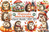 Autumn Hedgehog Clipart Bundle