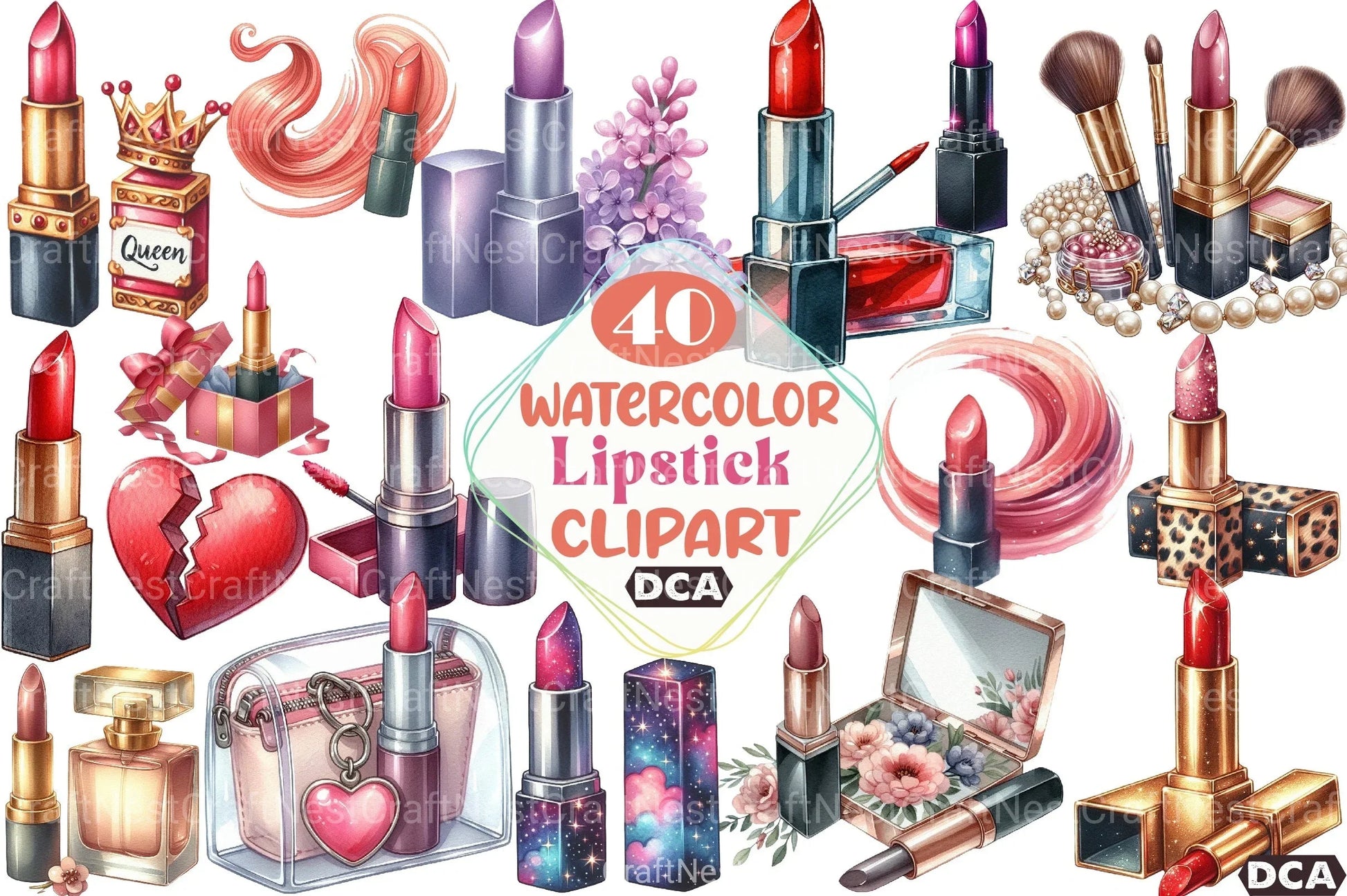 Lipstick Clipart Bundle - CraftNest - Digital Crafting and Art