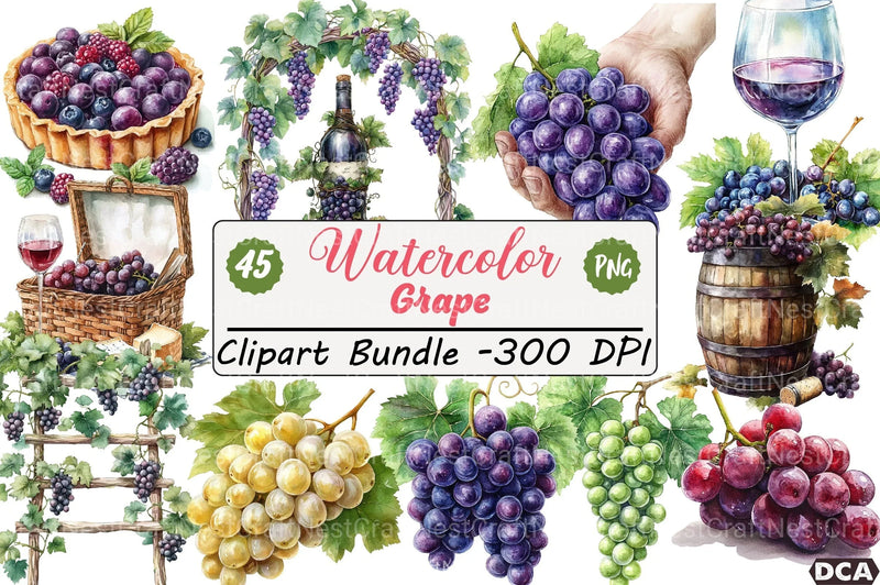 Grape Clipart Bundle 8 - CraftNest - Digital Crafting and Art