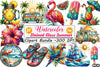 Stained Glass Summer Clipart Bundle