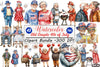 Old Couple 4th of July Clipart Bundle