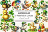 St Patrick's Ducks Clipart Bundle