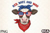 Patriotic 4th of July Cow Clipart Bundle