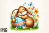 Easter Bunny Sleeping Clipart Bundle