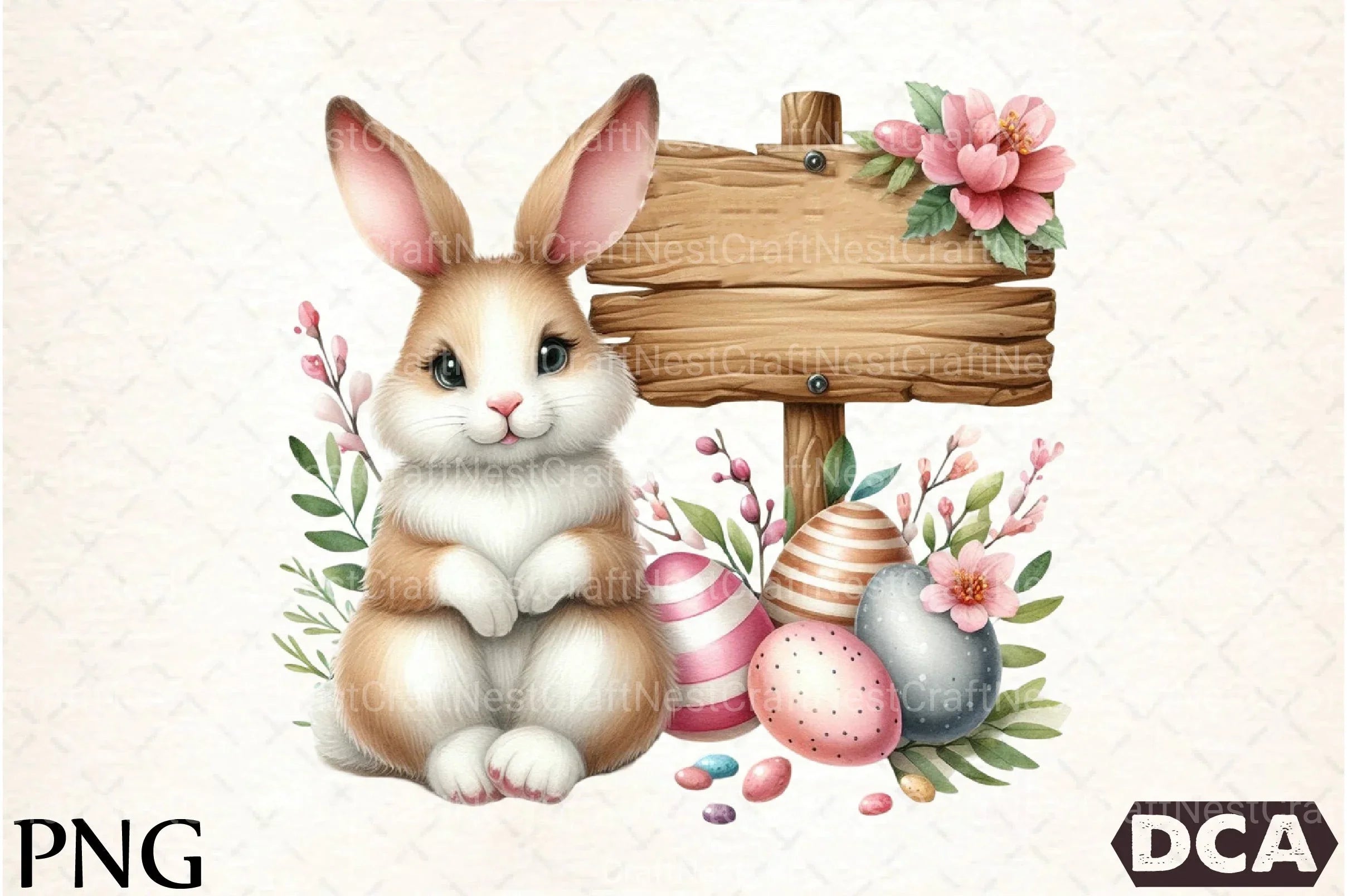 Cute Easter Bunny Clipart Bundle 17 - CraftNest - Digital Crafting and Art