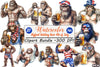Bigfoot Holding Beer 4th of July Clipart Bundle