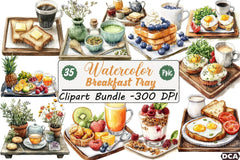 Breakfast Tray Clipart Bundle - CraftNest - Digital Crafting and Art