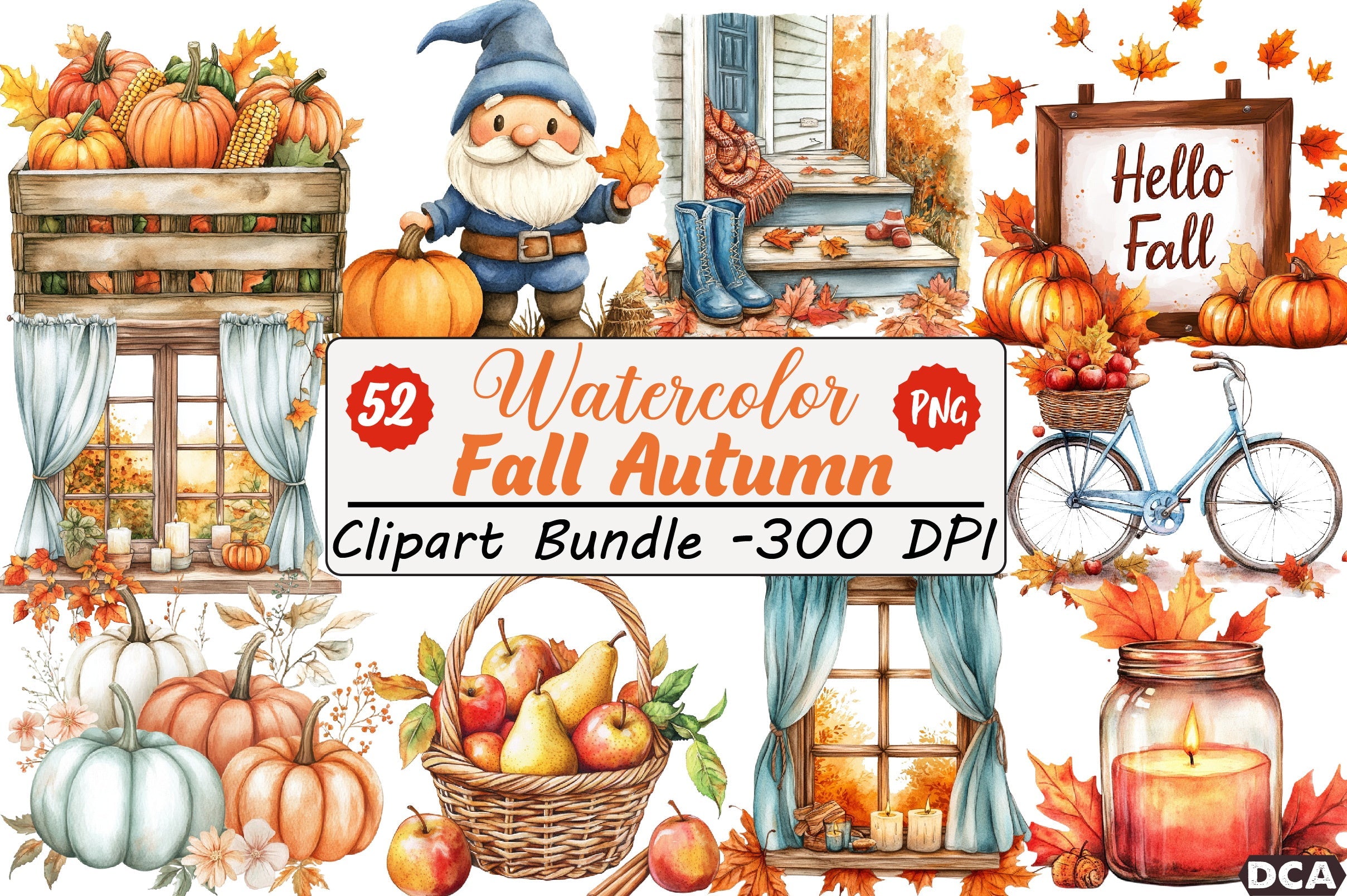 Autumn Clipart Bundle: Fall Graphics Collection