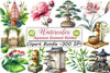 Japanese Summer Garden Clipart Bundle
