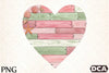 Summer Wooden Heart Clipart Bundle