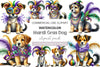 Mardi Gras Dog Clipart Bundle