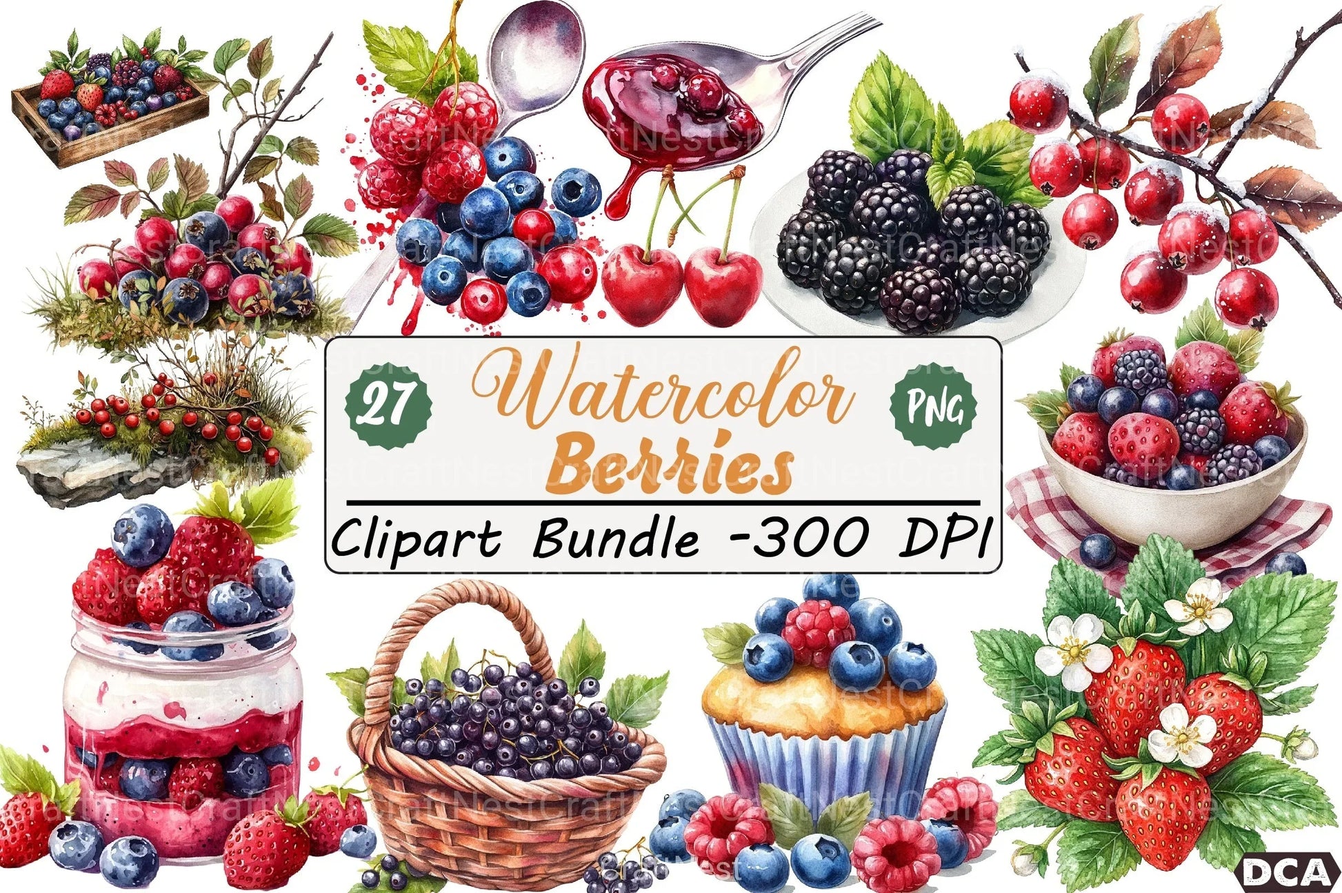 Berries Clipart Bundle - CraftNest - Digital Crafting and Art