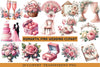Romantic Pink Wedding Clipart