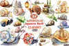 Japanese Snail Clipart Bundle