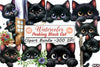 Peeking Black Cat Clipart Bundle