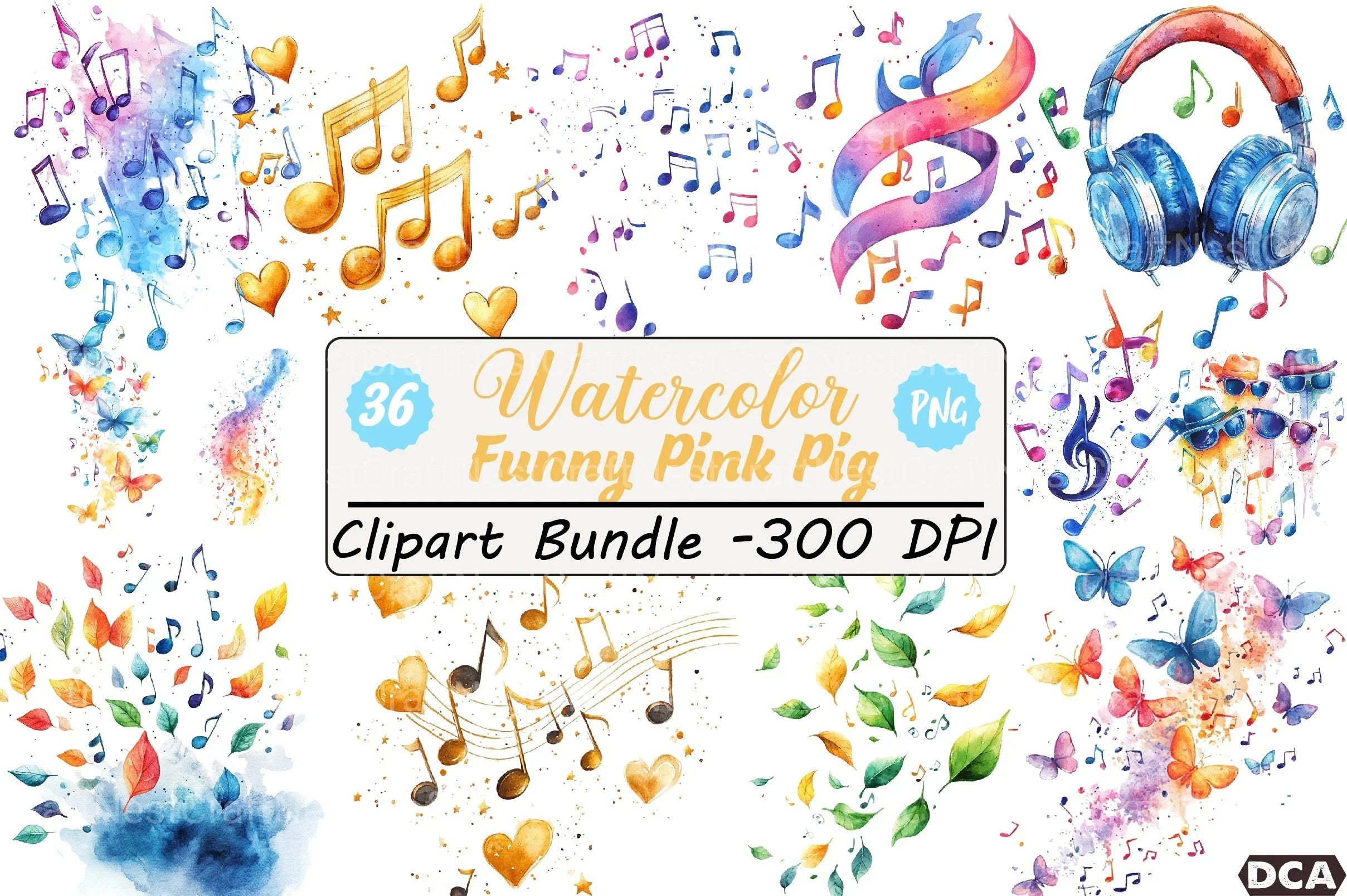 Musical Notes Clipart Bundle - CraftNest - Digital Crafting and Art