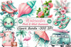 Pink & Mint Summer Clipart Bundle