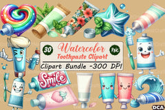 Toothpaste Clipart Bundle - CraftNest - Digital Crafting and Art