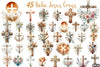 Boho Jesus Cross Clipart Bundle