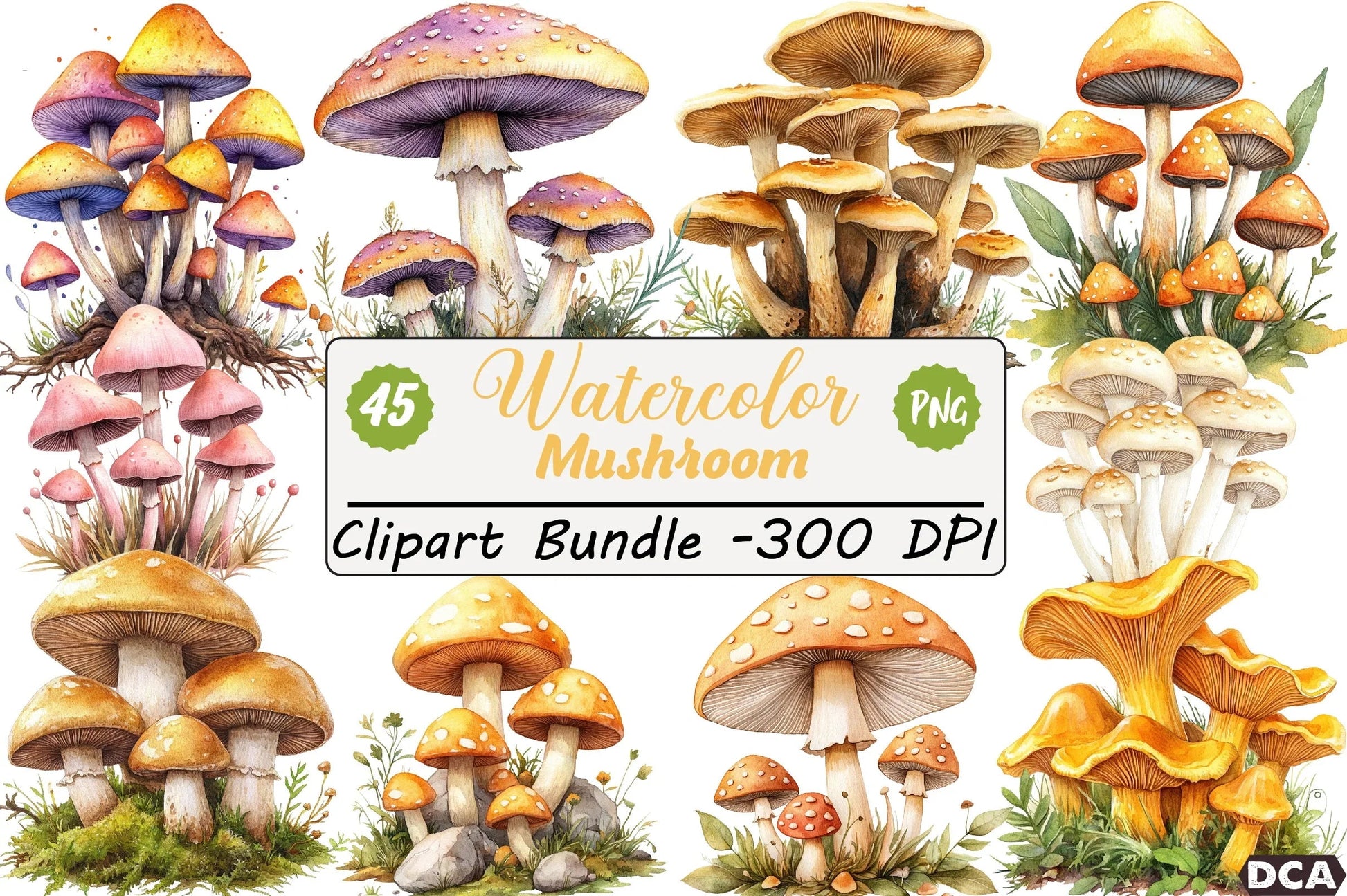 Mushroom Clipart Bundle - CraftNest - Digital Crafting and Art
