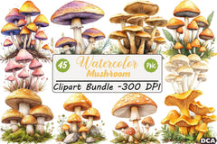 Mushroom Clipart Bundle - CraftNest - Digital Crafting and Art