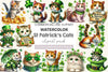 St Patrick's Cats Clipart Bundle