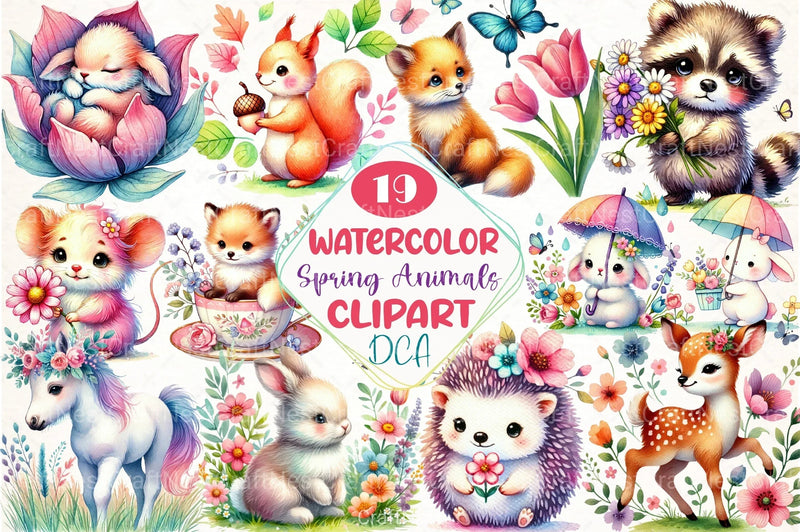 Spring Animals Clipart Bundle 23 - CraftNest - Digital Crafting and Art