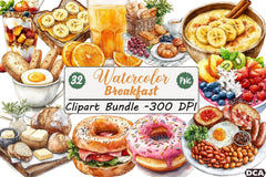 Breakfast Clipart Bundle - CraftNest - Digital Crafting and Art
