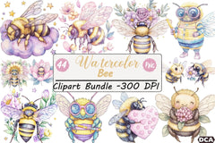 Bee Clipart Bundle Collection - CraftNest - Digital Crafting and Art