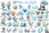 Cute Sky Blue Mother's Day Clipart Bundle