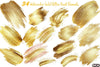 Gold Glitter Paint Elements Clipart Bundle