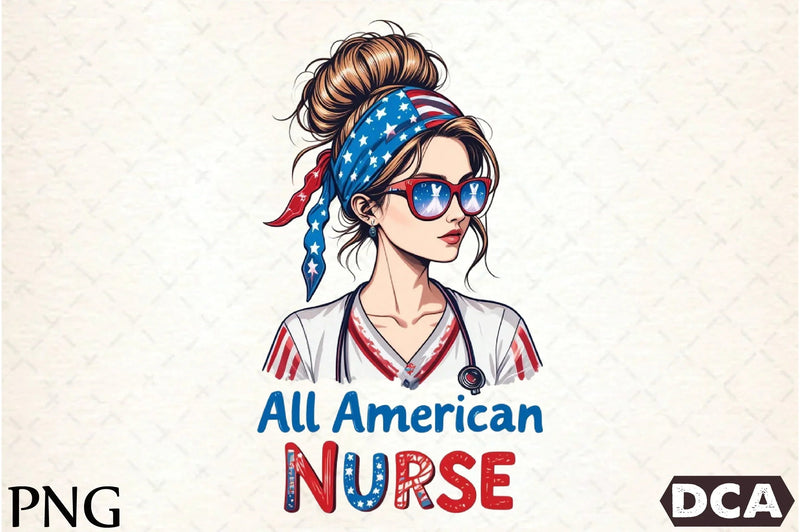 Patriotic 4th of July Nurse Clipart Bundle - CraftNest - Digital Crafting and Art
