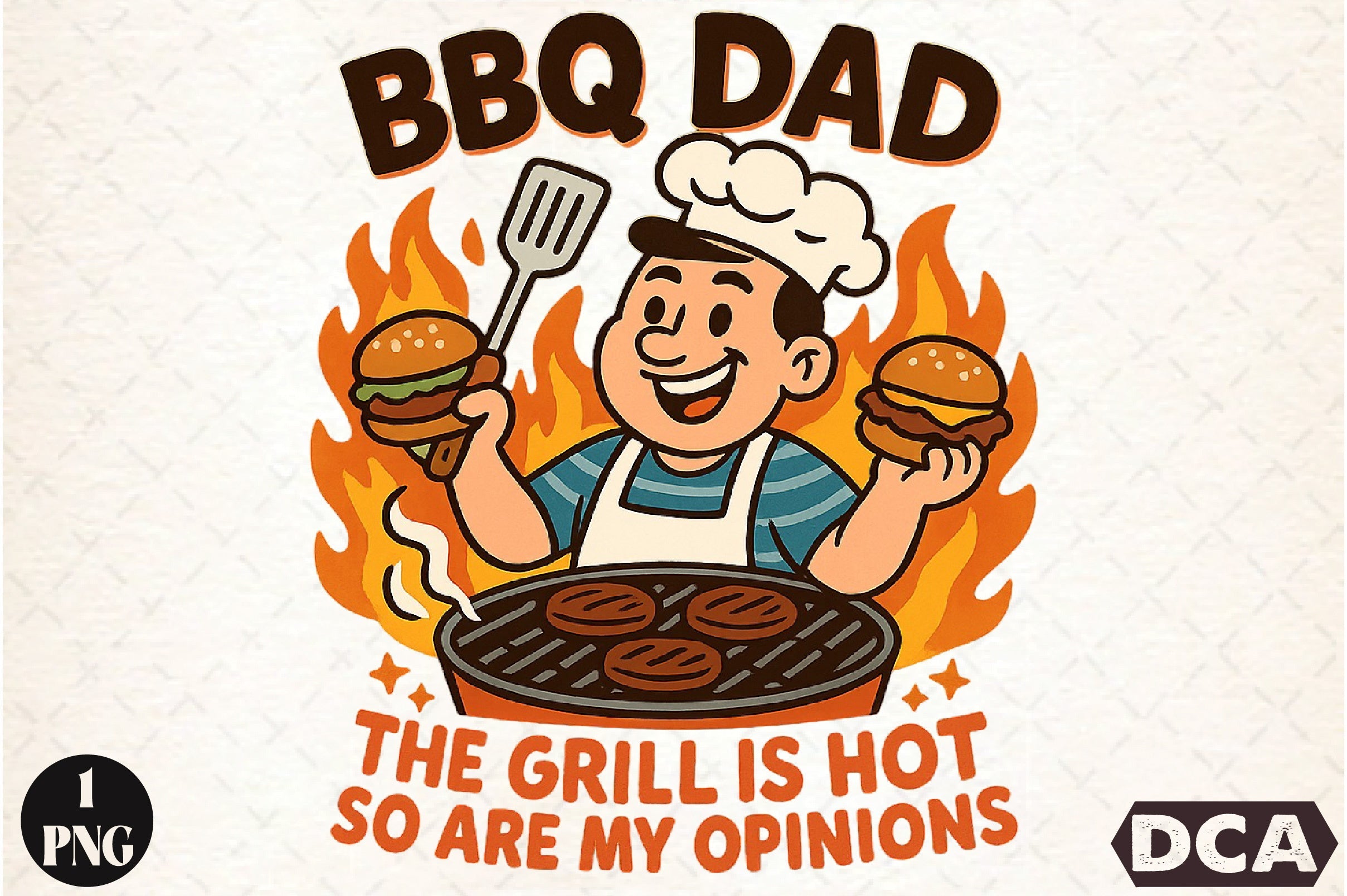 BBQ Dad Funny Father's Day Clipart Bundle