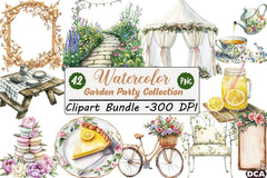 Garden Party Clipart Bundle Collection - CraftNest - Digital Crafting and Art