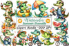 Summer Crocodile Clipart Bundle