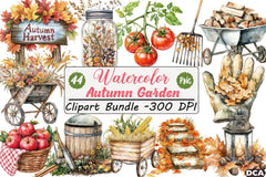 Autumn Garden Clipart Bundle - CraftNest - Digital Crafting and Art