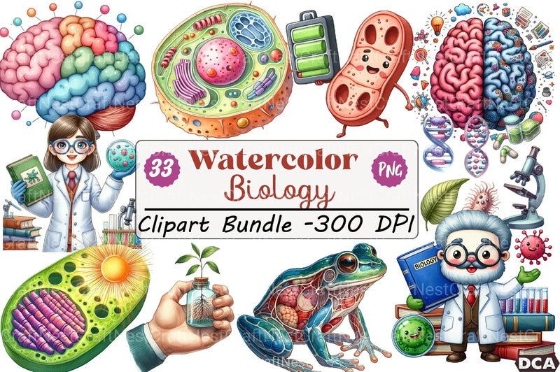 Biology Clipart Bundle for Educational Use - CraftNest - Digital Crafting and Art