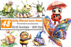 Quirky Whimsical Insects & Animals Clipart Bundle