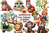 Cute Animals Clipart Bundle