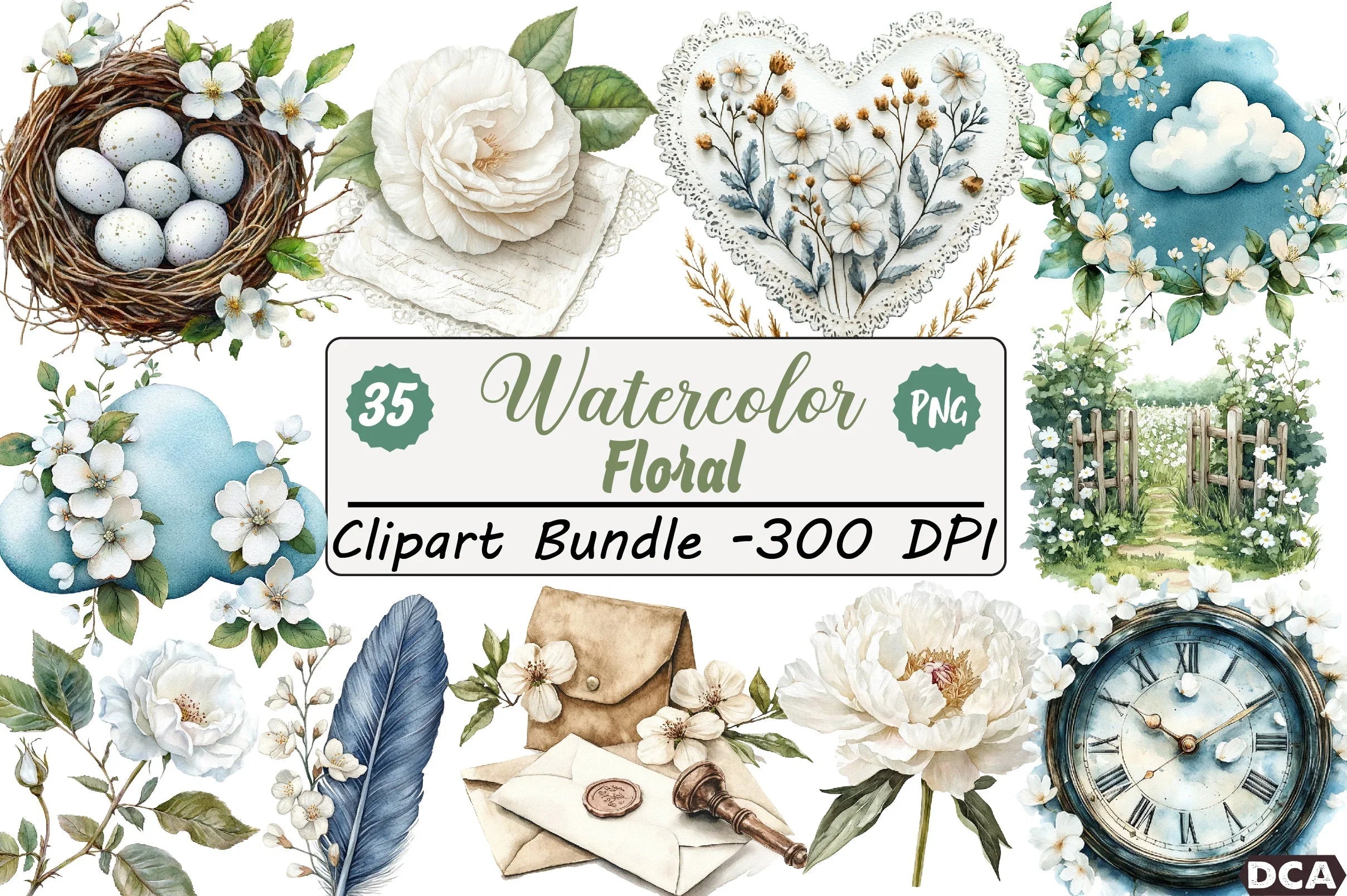 Floral Design Clipart Bundle - CraftNest - Digital Crafting and Art