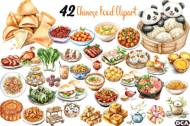 Chinese Food Clipart Bundle 99 - CraftNest - Digital Crafting and Art
