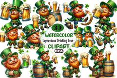St. Patrick's Day Leprechaun Beer Clipart Bundle - CraftNest - Digital Crafting and Art