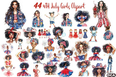 4th July Girls Clipart Bundle - CraftNest - Digital Crafting and Art